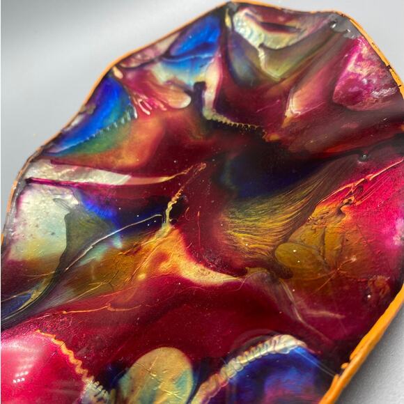 MCM Seetusee Mayfair Ruffled Decorative Bowl Glassware Pigskin‎ Back Canada - Picture 4 of 6